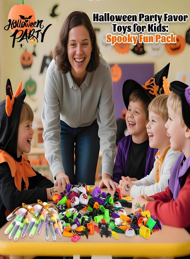 xFFFun 338PCS Halloween Party Favors for Kids, 24 Pack Halloween Toys Bulk with Glove Treat Bag for Kids Classroom Prizes, Halloween Goodies Bag Stuffers, Non Candy Trick or Treat Toys Party Giveaways - Image 3
